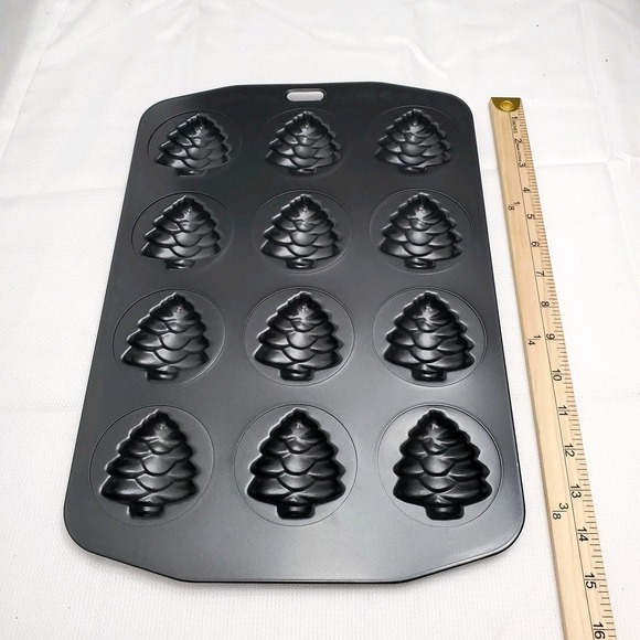 Christmas Holiday Winter Baking Cookie Mold/Sheet Pan Nonstick ☆ TREES ☆ NEW! - Picture 3 of 5